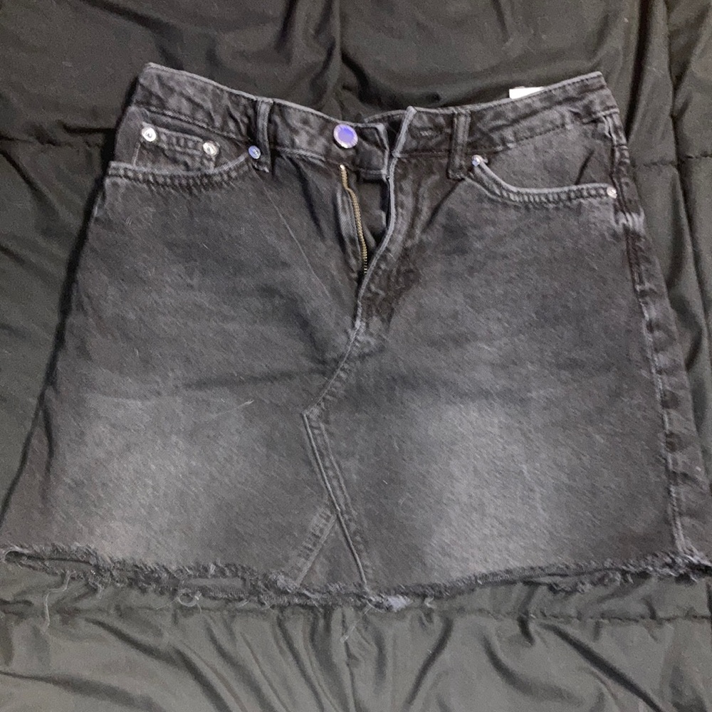black denim skirt